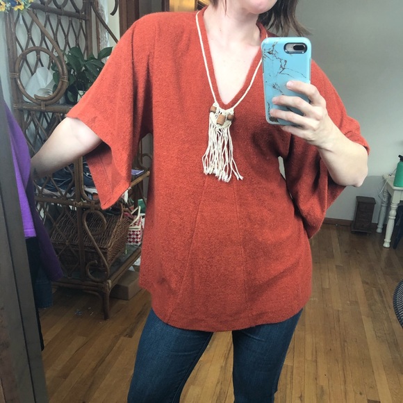 VINTAGE 70s MACRAME SHIRT S/M BOHO - Picture 5 of 5